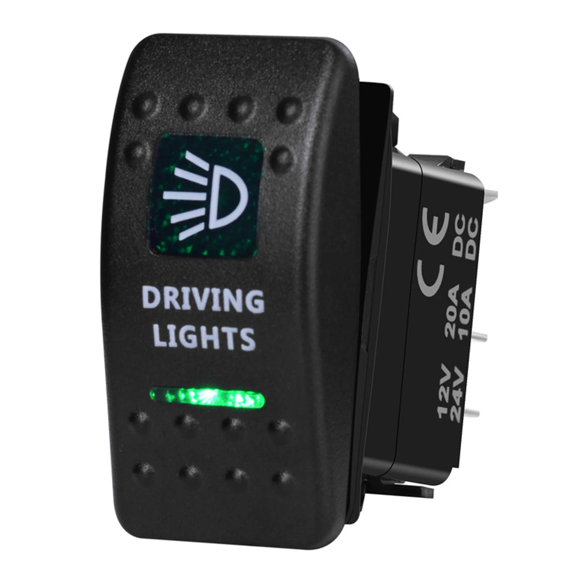 12V/24V Marine Rocker Switch Green LED SPST ON-OFF & DPDT ON-OFF-ON Momentary Toggle for 4x4 Off-Road RZR ATV ARB Carling Style