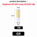 Brightest G9 LED Lamp AC220V 3W 5W 7W Ceramic SMD2835 LED Bulb Warm/Cool White Spotlight Replace Halogen Light Consignment