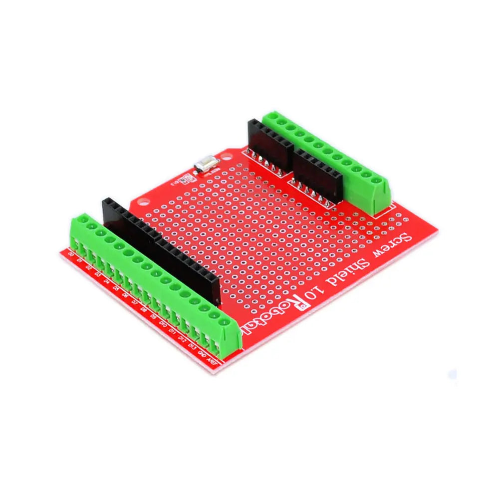 Proto Screw Shield PCB Expansion Board for Arduino Open Source Reset Button for Breadboard 3.81 Terminal Double-sided Solder DIY