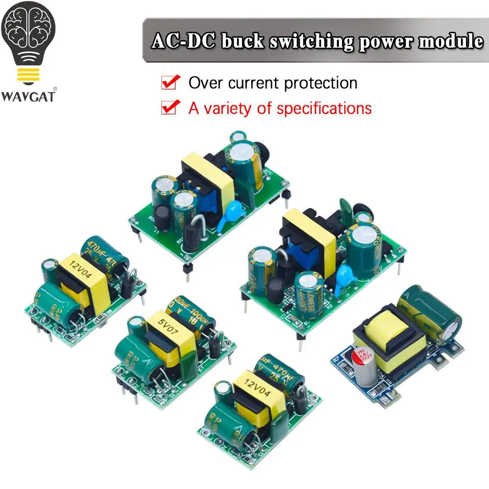 AC-DC 3.3V/5V/12V Precision Buck Converter AC 220v to 5v DC step down Transformer power supply module 1A 12W
