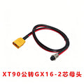 XT90 to GX16 Model Aircraft Connector GX16 2/3 Pin Male To Female Electric Vehicle Power Cord XT90 Battery Charging Output Cable