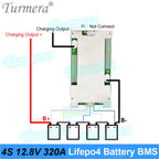 Turmera 4S 12.8V 280A Balance Lifepo4 Battery BMS Balance Protected Board for 3.2V 100Ah 200Ah 280Ah 320Ah Lifepo4 Batteries Use