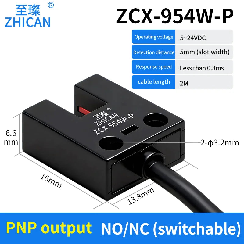 ZHICAN ZCX-950-P 951 952 953 954W-N U Shaped Photoelectric Sensor Fork Slot Detection Switch Limit Switch