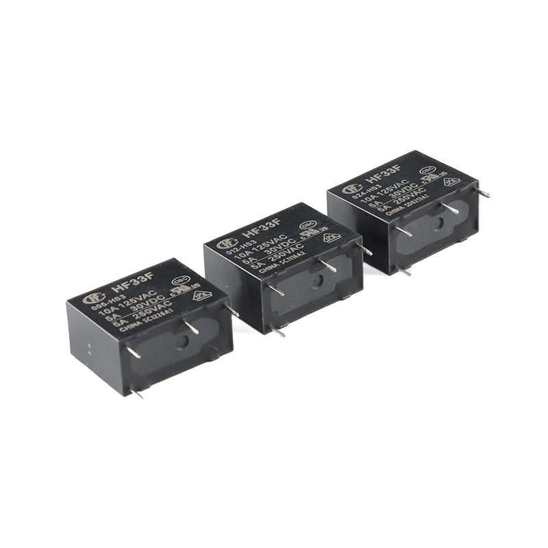 5Pcs New Relay HF33F JZC-33F-005 012 024-HS3 ZS3 HF33F-012-ZS3 4PIN 5PIN 5A 5V 12V 24V Power Relays