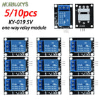 10/5pcs 5V 1 Channel Relay Module With Optocoupler KY-019 1 Way For Arduino