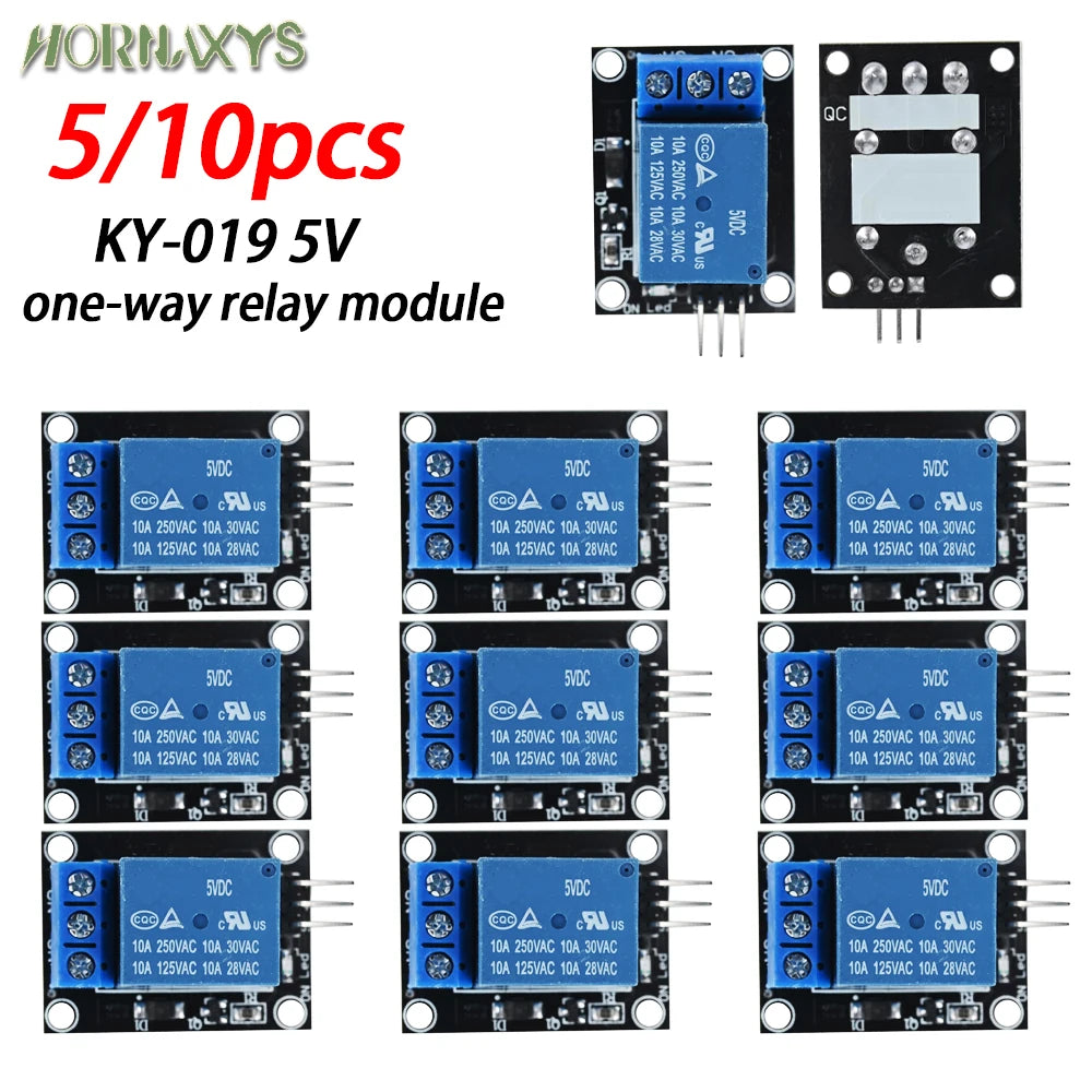 10/5pcs 5V 1 Channel Relay Module With Optocoupler KY-019 1 Way For Arduino