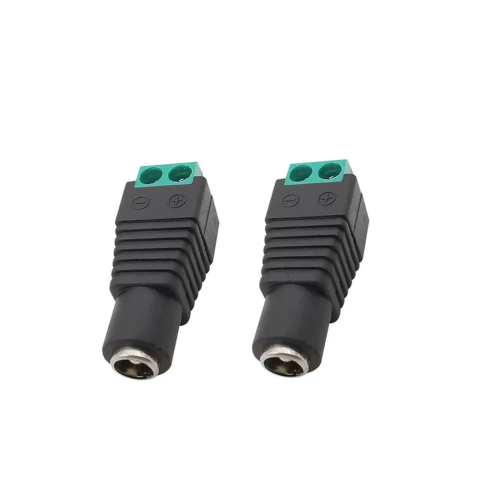 5/10Pcs 5.5 x 2.1mm 5.5 x 2.5mm DC Power Male Female Plug Jack Connector Adapter For 3528 5050 LED Strip Light Camera