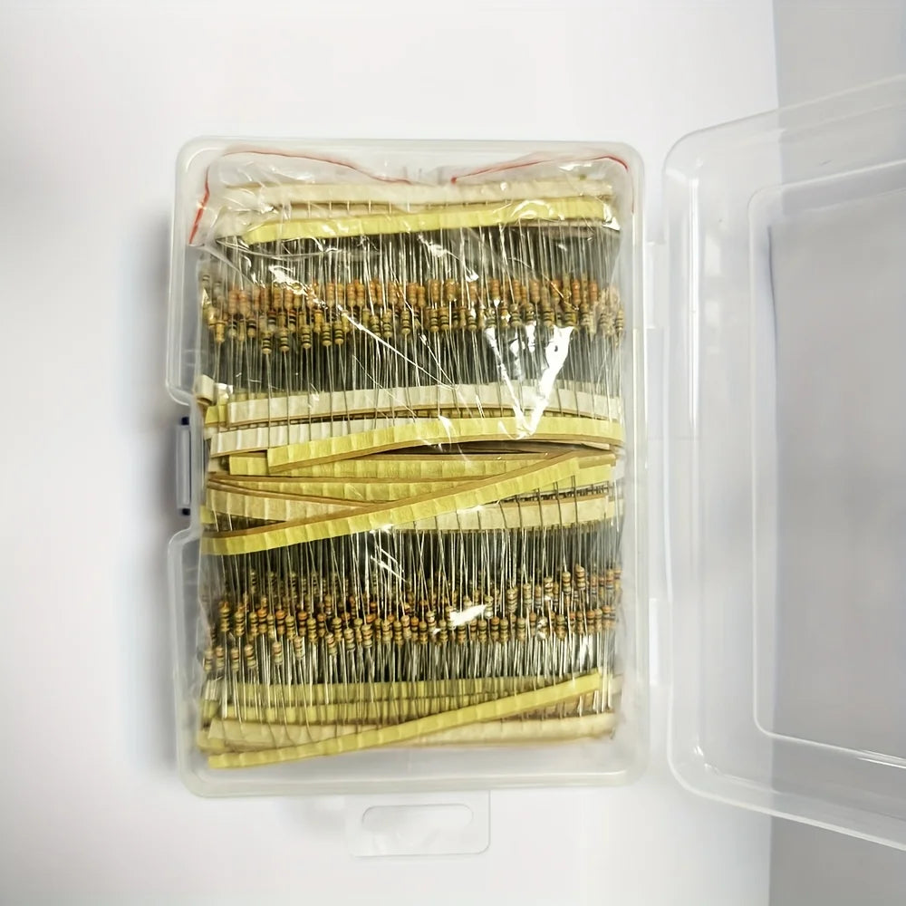 3120pcs 156 Values 1 -10M Ohm 1/4W 5% Carbon Film Resistors Assortment Kit Electronic Components