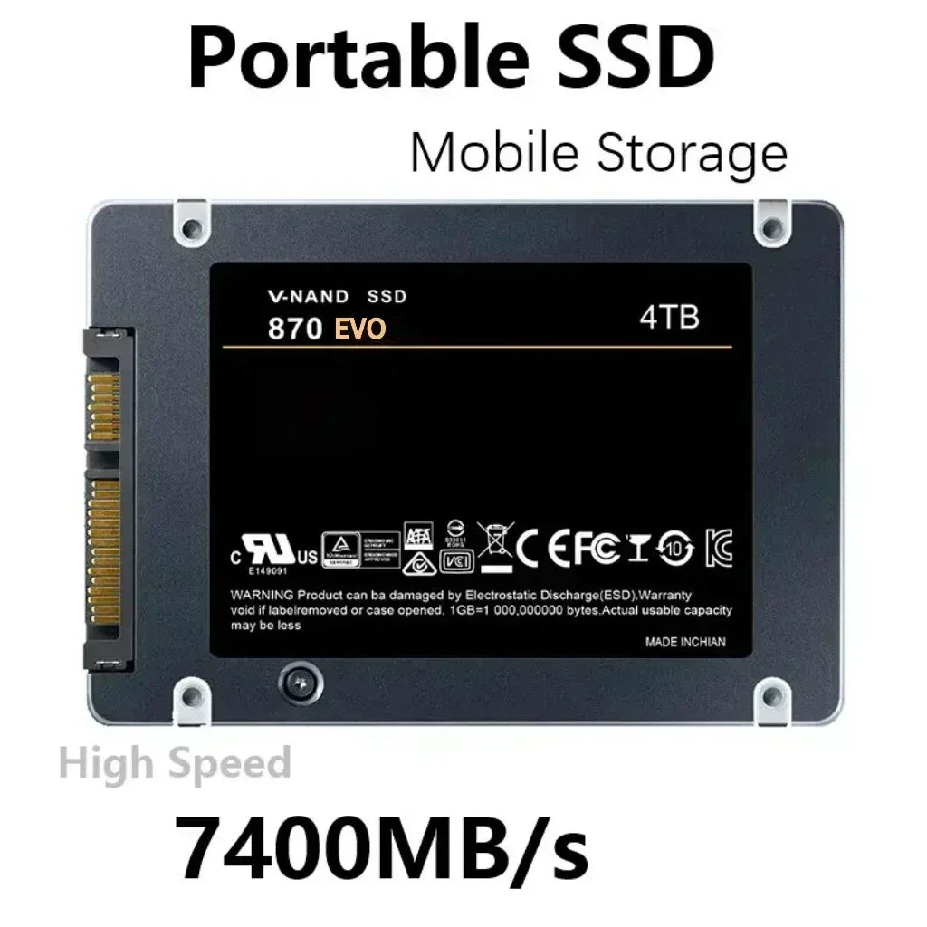 870 EVO 2TB SATA3 2 5 Inch SSD 560MB Read 530MB Write V NAND High Speed For PC Laptop Desktop Storage System Upgrade Pro Max