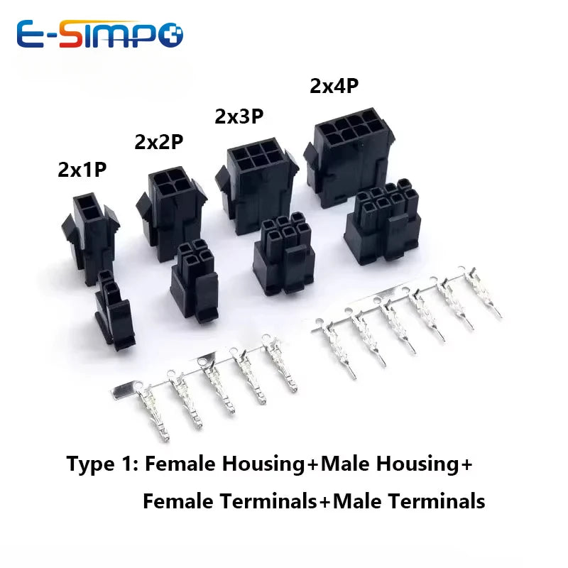 10Sets MX3.0mm Micro-Fit 3.0mm Double Row 2*1P- 2*12Pin Mini 5559/43020 Housing Receptacle Terminal Straight RA Wafer Connector