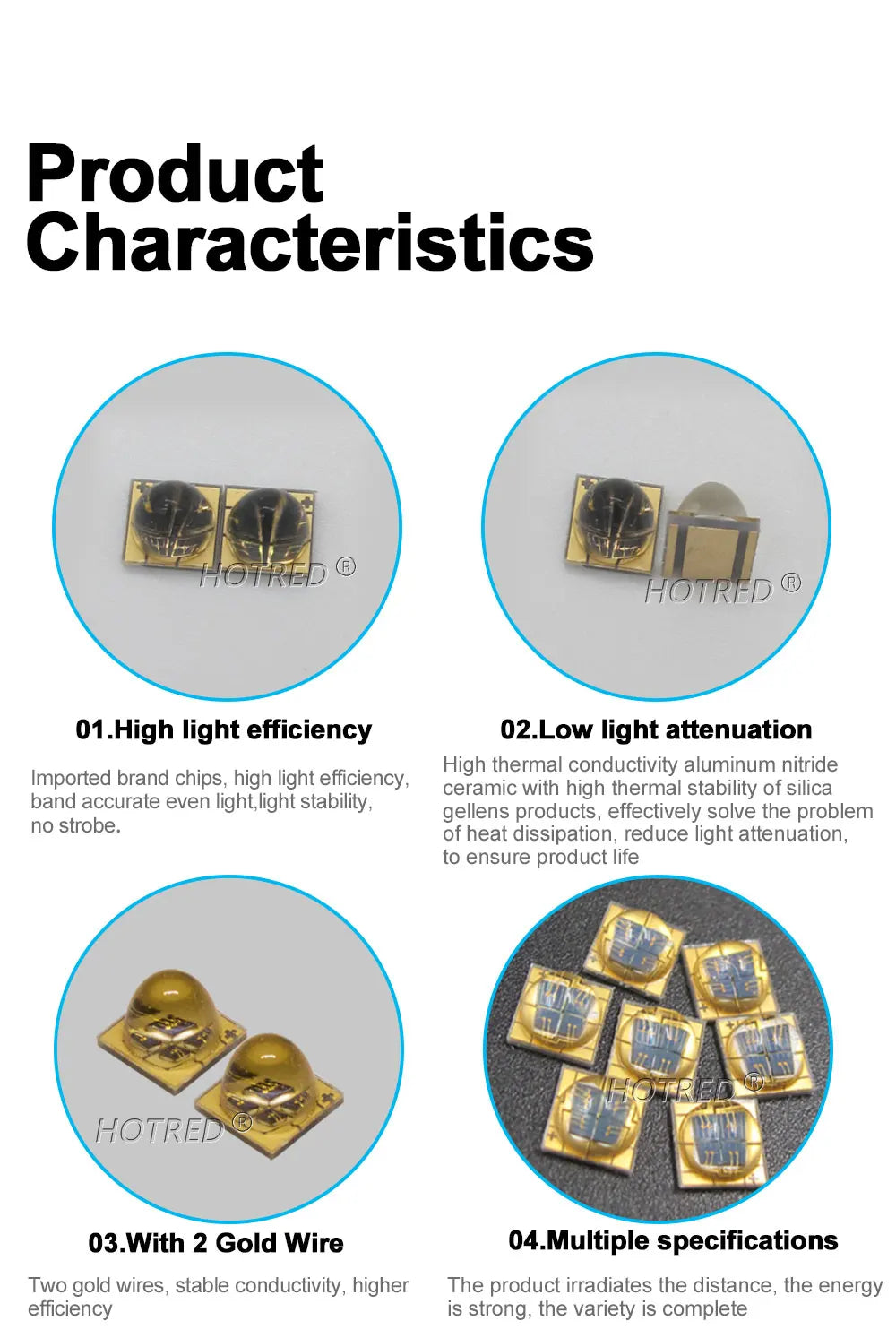 LED 10W Infrared IR 940nm High Power 5050 XML Bead Chip Emitter 4Chips Ceramic Bracket DC2.5-4.0V 1500mA for Night Vision Camera