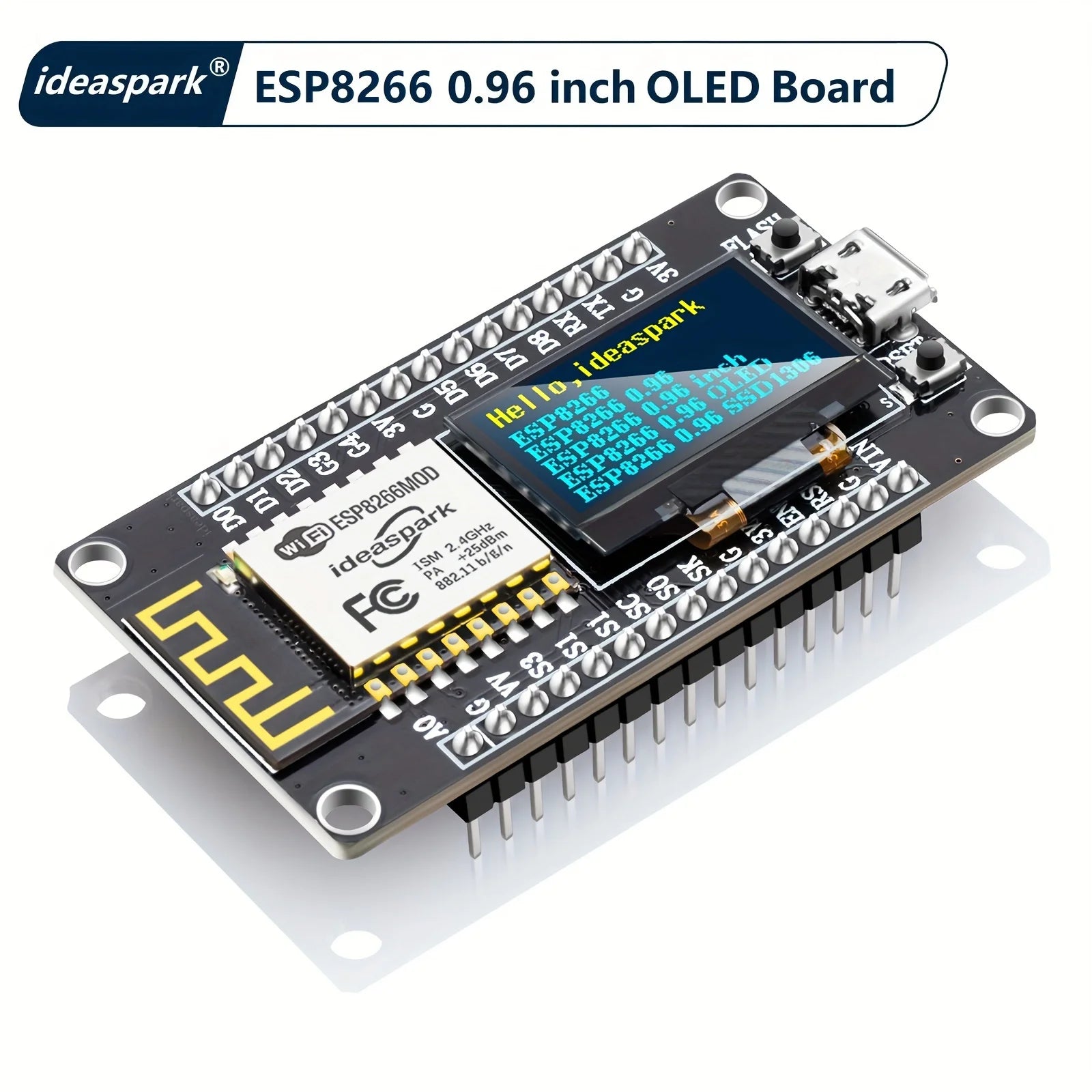 ESP8266 Weather Station Weather Instrument Kit,DHT-11 BMP-180 BH1750 Sensor NodeMCU 0.96'' OLED Board for Arduino IoT Starter