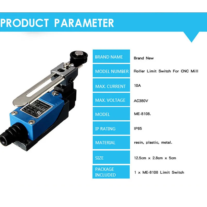 ME-8108 Limit Switch Rotary Adjustable Roller Lever Arm Mini Limit Switch TZ-8108 Momentary