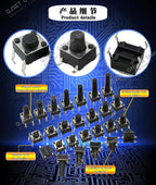 20pcs SMD Tactile Switch 6*6*4.3mm 6x6x5/6/7/8/9/10/11/12/13/14mm 6X6 4-Pin SMT Induction Oven Touch Tactile Button Micro Switch