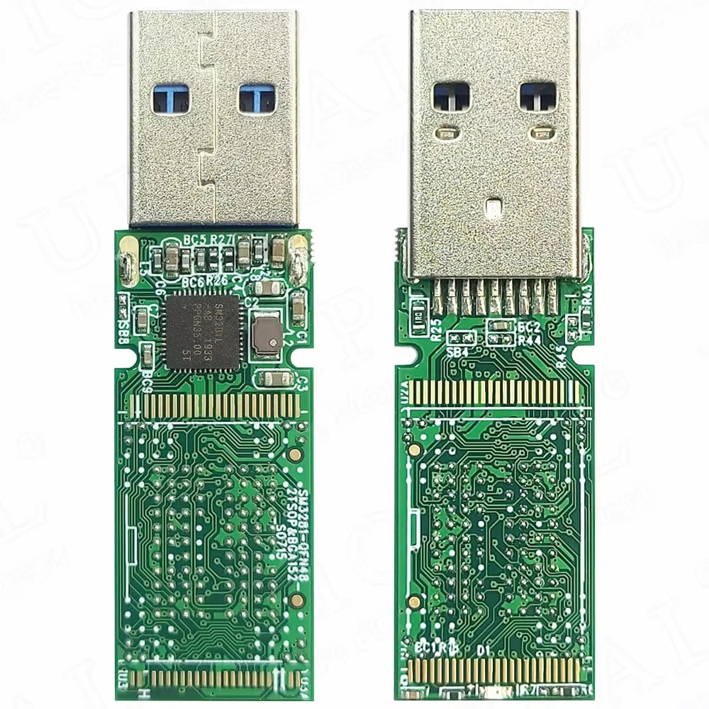 PCBA For NAND Flash USB3.0 Double Weldable BGA132 BGA152 Chip U Disk PCB Controller New DIY SM3281AB U Disk Main Control Board