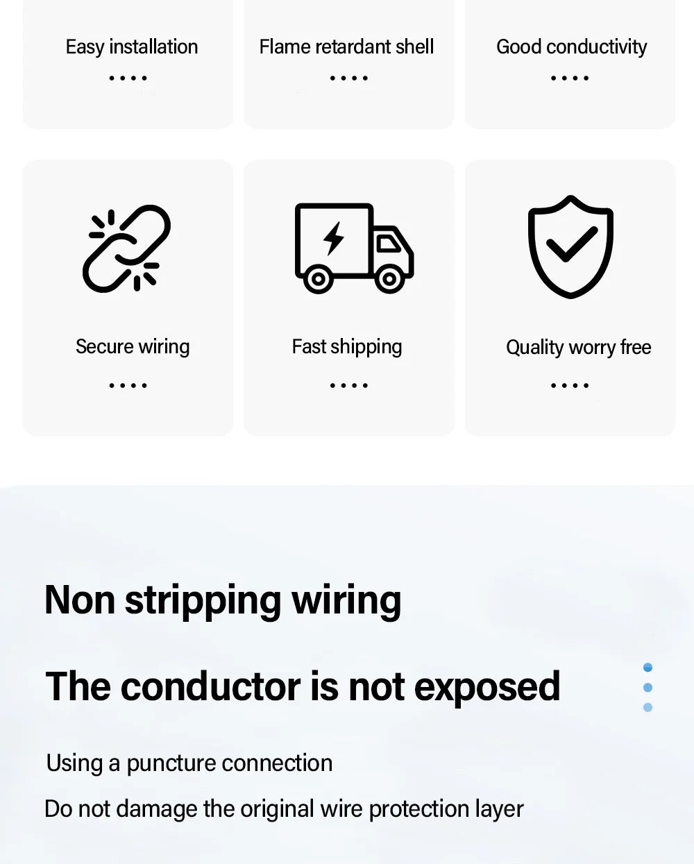 Electric Wire Connector Free Stripping Quick Cable Connectors Dual line Interconnection Detachable Automotive Terminal Connector