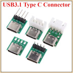 1/5/10Pcs TYPE C USB 3.1 Type C Connector 16 Pin Test PCB Board Plate Adapter Socket For Data Line Wire Cable Transfer