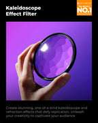 K&F CONCEPT Effects Filters Kaleidoscope Prism/Spiral Halo/Split Diopter/Motion Blur/4 6 8 Points Camera Lens Filter Photography