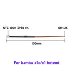 For Bambulab P1s Thermistor Bambu Lab P1P Bamboo Lab Heater  24v 65w Caremic Heater Temperature Sensor 350℃ for Bambu Hotend