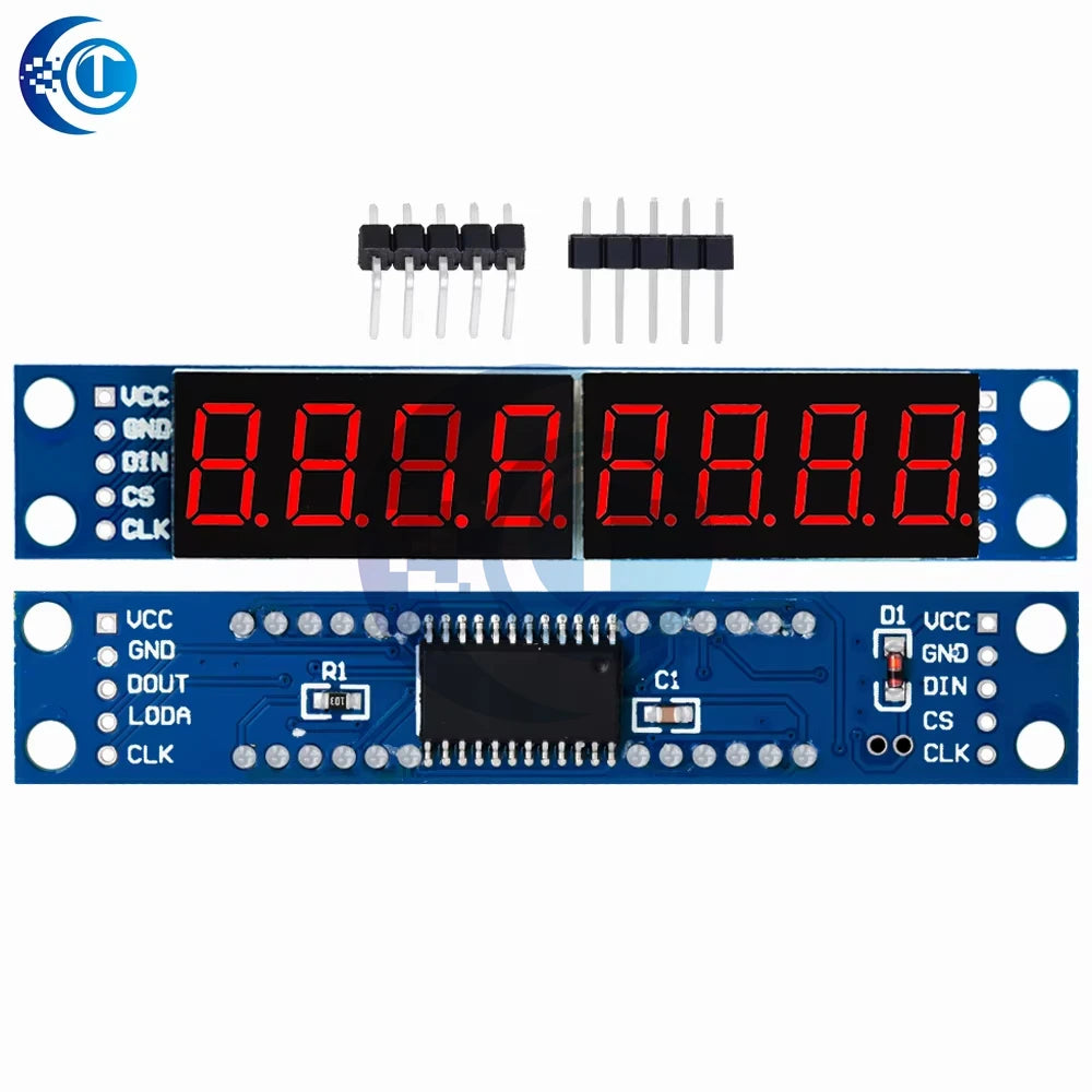 3-IO MAX7219 LED Matrix Module 8-Digit Red 7-Segment Display Driver for Arduino DIY Projects