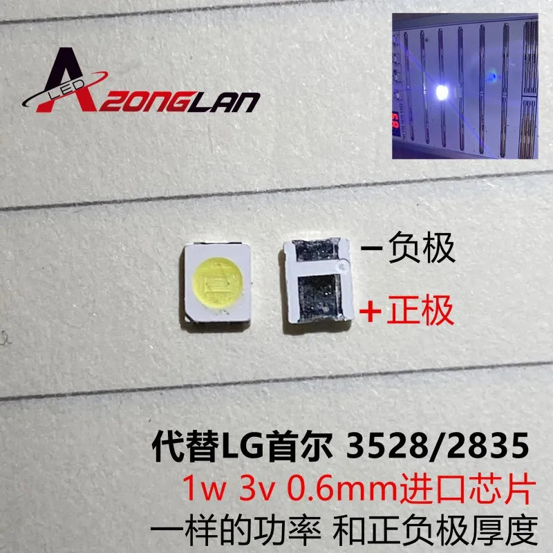 3528 2835 3V SMD LED 1W L-G7 50PCS/Lot Cold White 100LM For Television LED Backlight