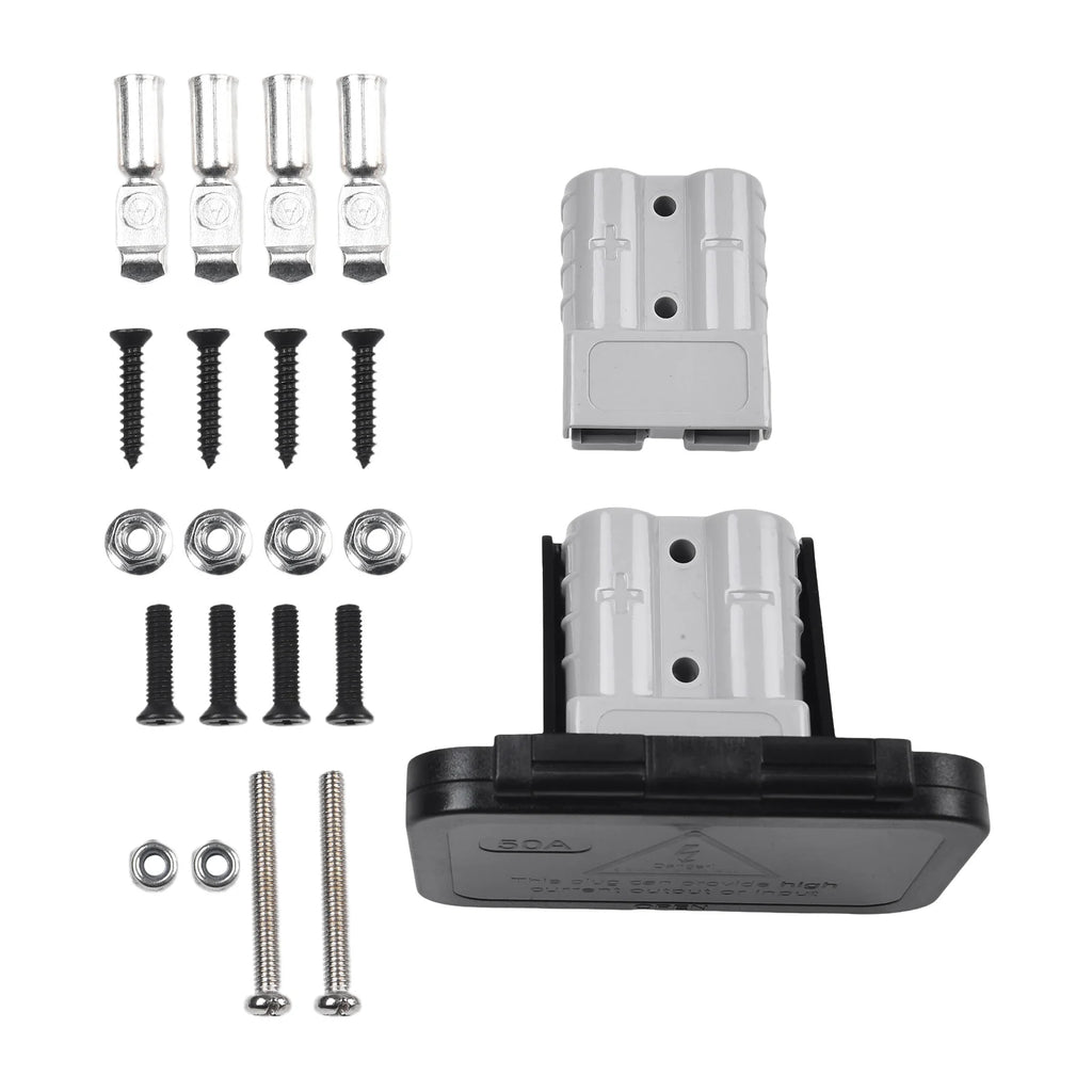 1 Set 50A Twin Dual Flush Mount Bracket For Anderson Plug Connector Flush Mounts Brackets Panel Cover For Caravan Yacht Panels