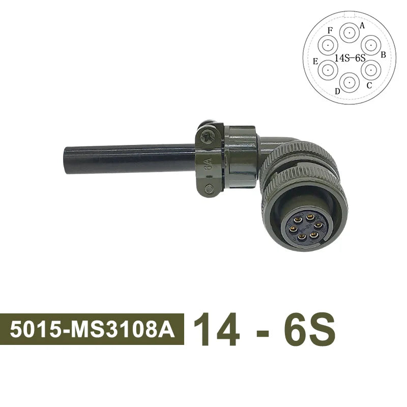 MIL STD Circular Connector MS3102A 14S-2 14S-5 14S-6 MIL-C 5015 Military Specification Connectors MS3106 MS3108 Plug&Socket