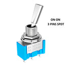 10PCS Mini Toggle Switch 3 Position 2 Position ON OFF ON DPDT SPST DPST 6A 125VAC 3A 250VAC Latching Flat Handle for Car Truck