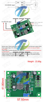 Positive Negative Voltage Stabilizing Power Supply Module Low Ripple Linear Adjustable Stabilizing Voltage Regulator DC 5.5V-35V