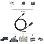 Compatible Delta IFD6500 RS485 to USB Converter Adapter FTDI USB to RJ45 RS485 Communication Cable for Delta IABU PLC