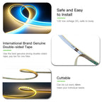 3mm PCB Ultra Thin DC12V 392LEDs/m COB LED Light Strip for Home Decor Car DIY Blue/Green/Red White High Density LED Tape