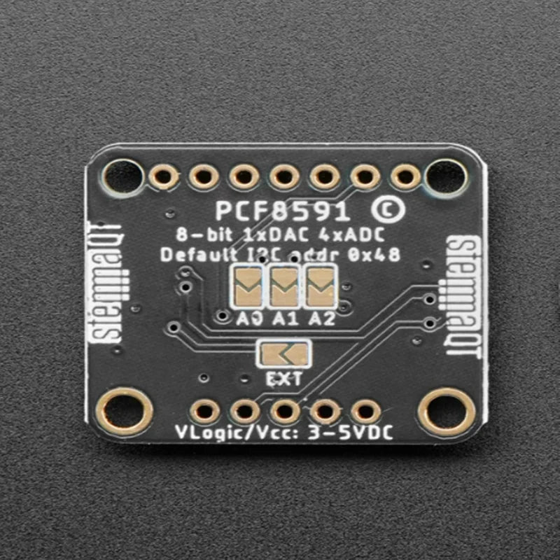 PCF8591 Quad 8-bit ADC & DAC Module, 4-Channel Analog to Digital Digital to Analog Converter, STEMMA QT / Qwiic I2C Interface