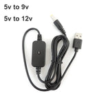 USB type a male 5V to DC 9V 12V Step Up Boost Line wire Cable Module Power Converter connector powerbank charging Cable Module