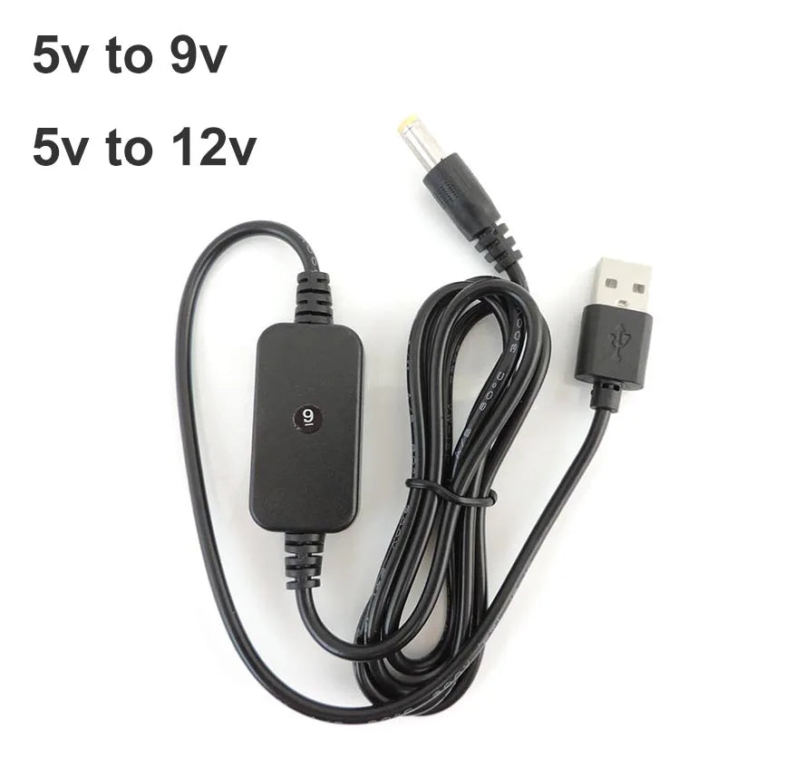 USB type a male 5V to DC 9V 12V Step Up Boost Line wire Cable Module Power Converter connector powerbank charging Cable Module