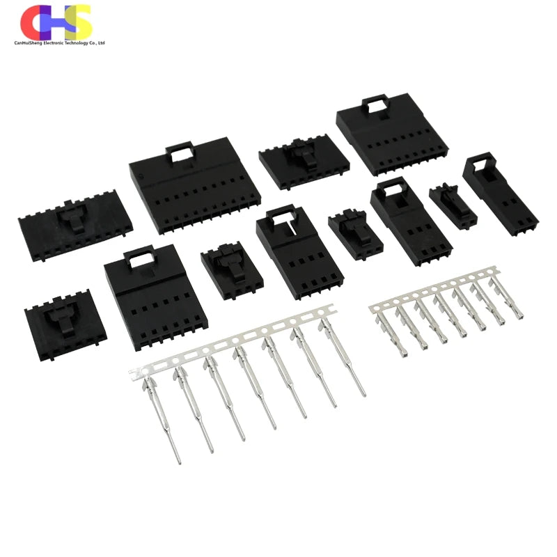 10Set(20PCS) MX2.54 Dupont Connector Housing With Lock Buckle 2.54mm Pitch Single Row 2P/3P/4P/5P/6P/7P/8P/10P/12P Docking Shell