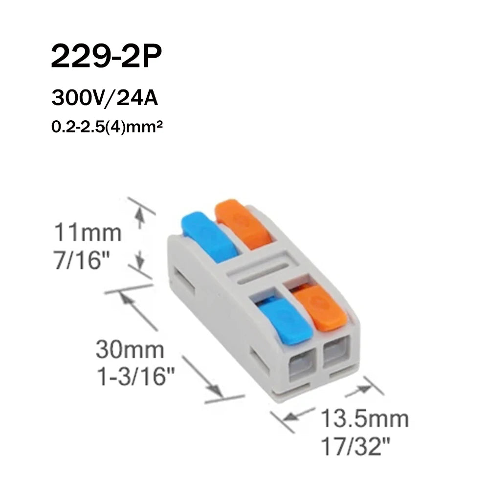 Mini Fast Wire Connector 1Pin 2Pin 3Pin Spliceable Hard Wire Direct Insertion Multi Input And Multi Output Fast Wiring Terminal