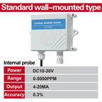 Wall-Mounted CO2 Sensor Carbon Dioxide Detector Air Quality Monitor RS485 Analog Output NDIR CO2 Transmitter for Ventilation