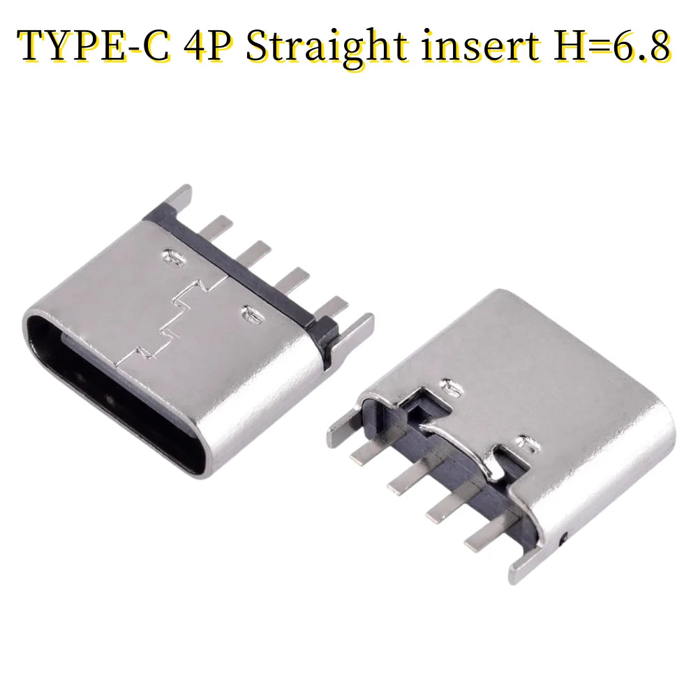 USB Connector Type C Female Charging Port Jack 2/4/6/16 Pin Type-C Socket PCB Soldering SMD SMT DIY Repair Type C Adapter