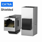 ZOERAX CAT7 CAT6A CAT6 Coupler RJ45 Keystone Shielded Coupler, Shielded Female to Female RJ45 Inline Coupler Keystone Jack