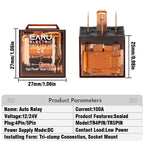 1pcs Waterproof Automotive Relay 12V 100A 5Pin SPDT Car Control Device Car Relays DC 24V High Capacity Switching