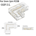 COB LED Wire Connector 5 8 10mm Connection Solderless Mini Buckle FCOB RGB CCT LED Strip Lights 2 3 4 Pin No Dark Area Connector