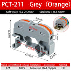 10/20Pcs Din Rail Quick Connector 211 Universal Mini Wire Compact Copper Conductor Cable Push-in Butt 0.08-4mm² Terminal Block