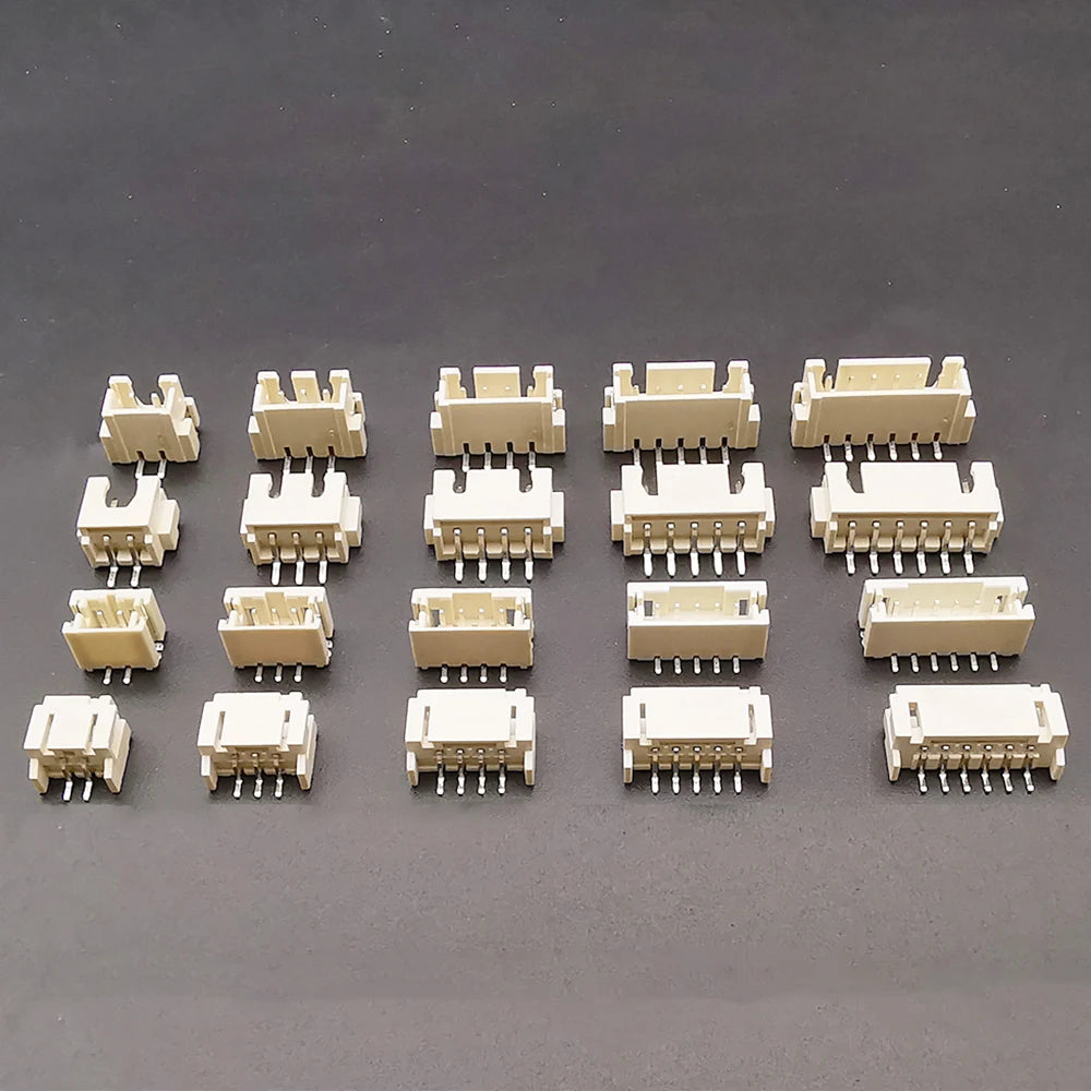 50Pcs JST PH2.0mm XH2.54mm 2/3/4/5/6Pin Horizontal Paste Vertical Patch Pin Holder SMT Connector 2.0MM 2.54MM Pitch Male SMD