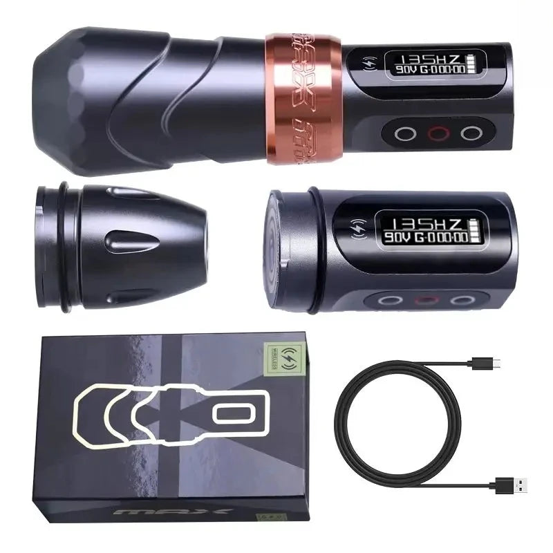 New Flux MAX Wireless Tattoo Machine’4.0 Stroke 2400mAh 2 battery lithium battery tattoo pen