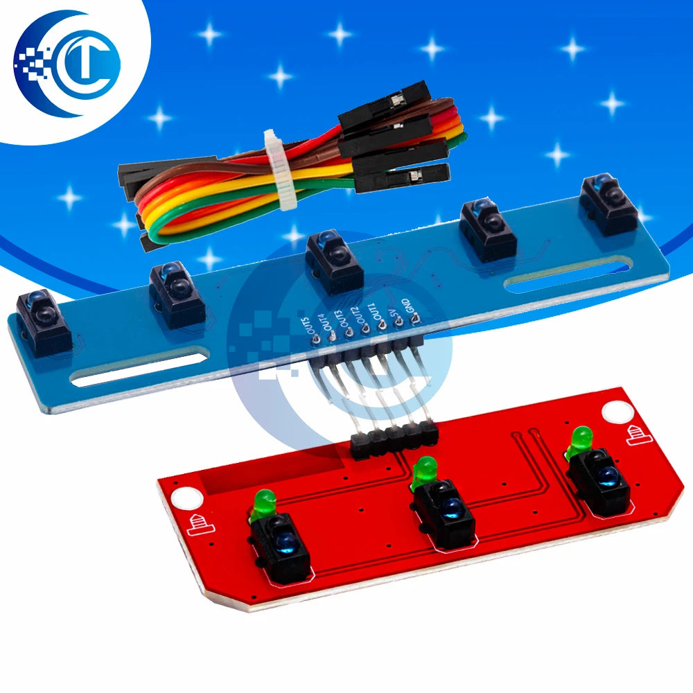 TCRT5000 3/5 Channel IR Line Follower Tracking Sensor Module for Arduino Smart Car Robotics