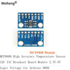 MCP9808 High Accuracy Temperature Sensor I2C IIC Breakout Board Module 2.7V-5V Logic Voltage for Arduino 9808