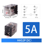 10pcs Small Intermediate Relay AC 220V DC C24 HH52P HH53P HH62P HH63P LED  General Mini Electromagnetic Relay Wholesale