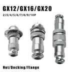 5pcs GX12 GX16 GX20 2 3 4 5 6 7 8 9 10Pin Male Female Butting Wire Cable Circular Aviation Socket Plug Panel Connector