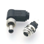 1pc 5.5 X 2.1 2.5MM Screw Locking DC Power Connector Female Plug & Metal Panel Mount Socket Locable Secure Standard Plug Socket