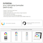 Miboxer Tuya APP Smart Controller WiFi+2.4G FUT035W+ 2in1 FUT037W+ 3in1 DC12-24V Single Color Dual White RGB RGBCCT LED Strip